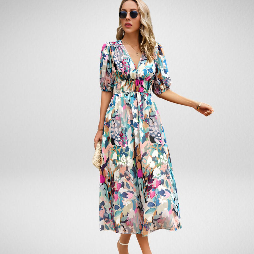 GR | Midi Kleid Mit Dreiviertelärmeln