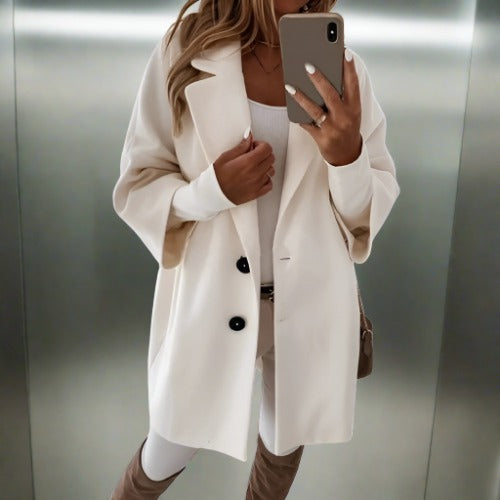 GR - Women's chic oversized coat in ivory