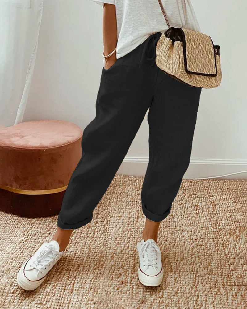 GR | Trousers made of cotton and linen