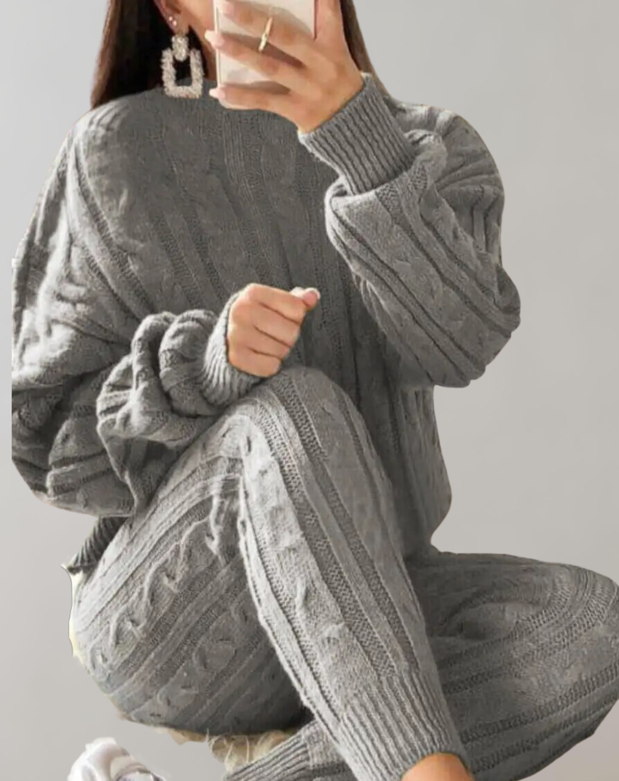 GR - Knitted Shoulder and Trousers Set