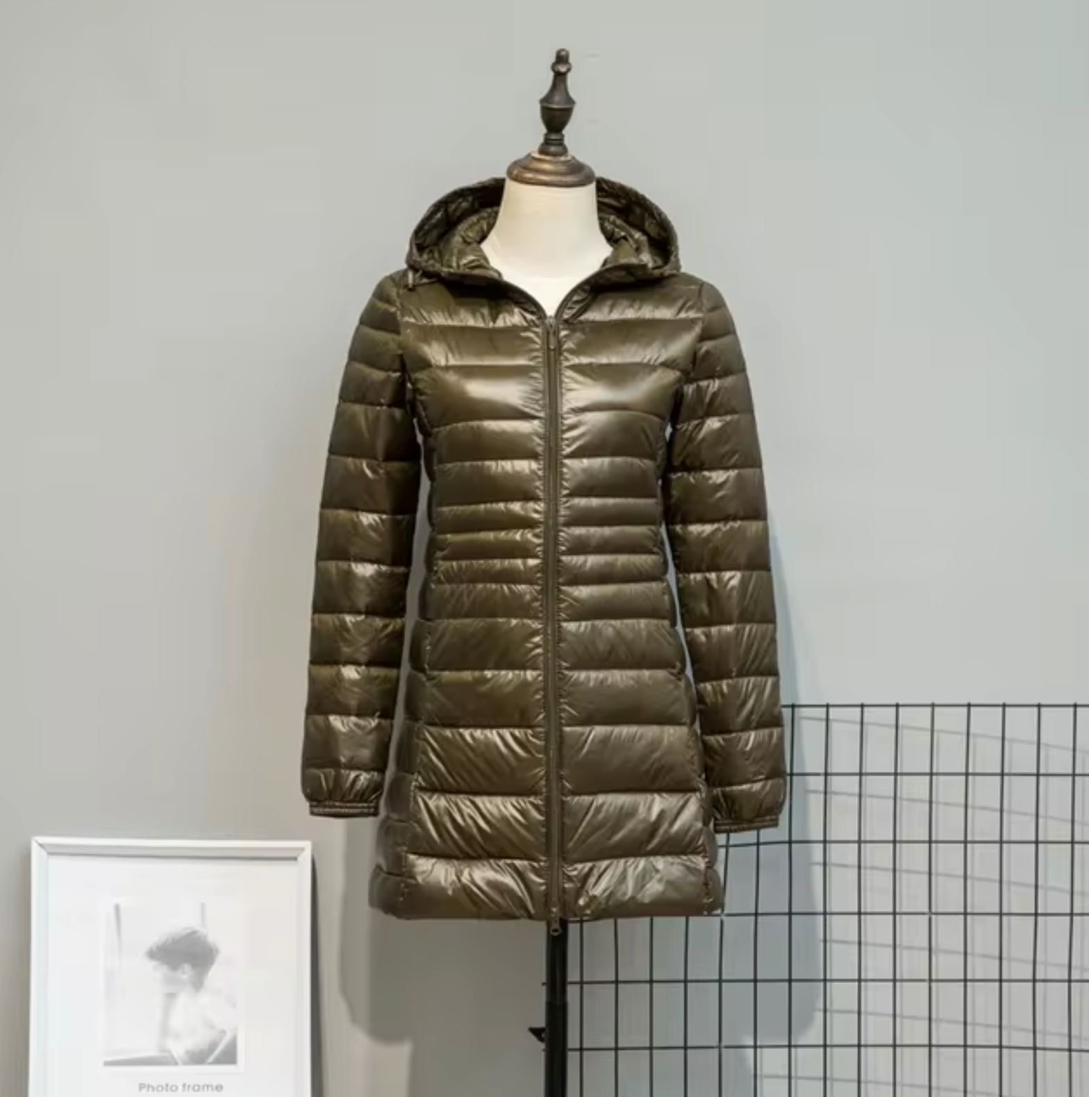 – Puffer coat with hood