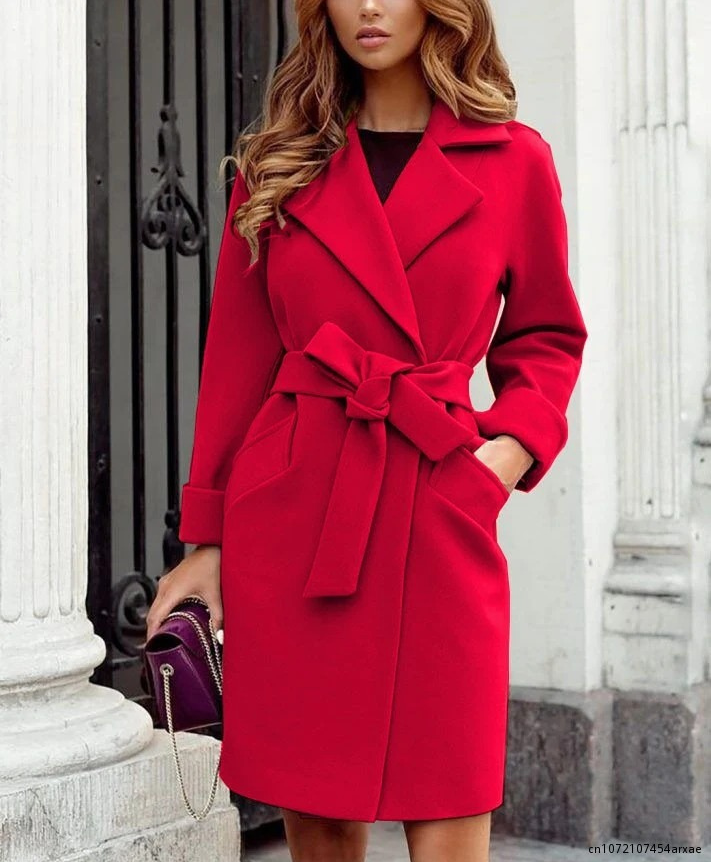 GR | Stylish trench coat with belt