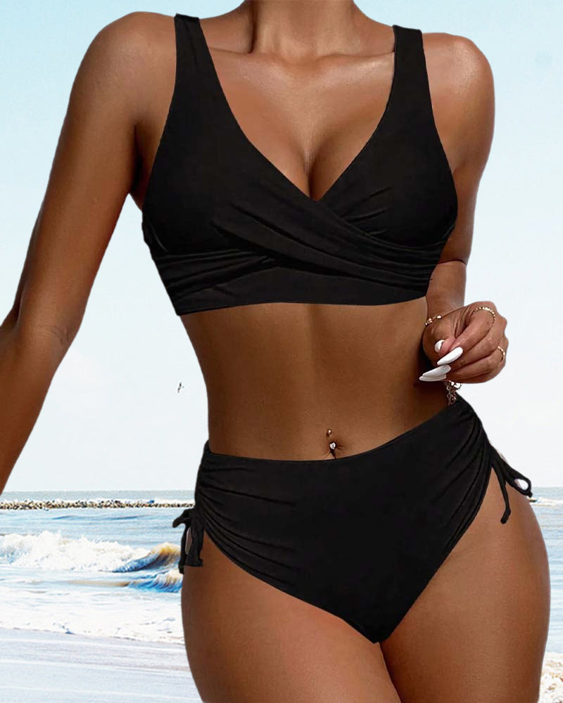 GR bikini swimsuit with drawstring and lacing at the back