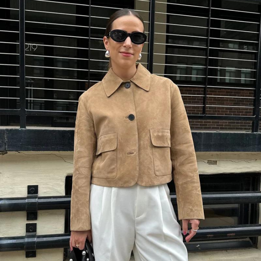 GR | Beige leather jacket