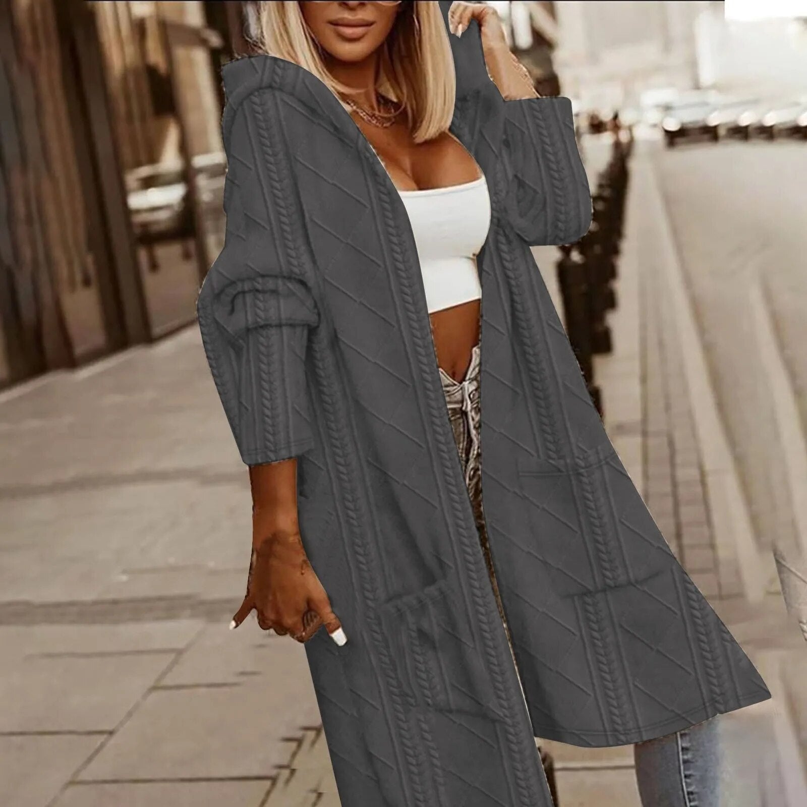 GR | Stilvoller Langer Cardigan