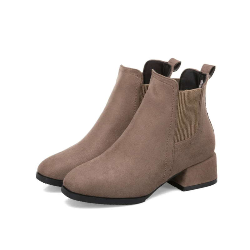 GR | Elegant entry-level ankle boots with block heel, women's ankle boots