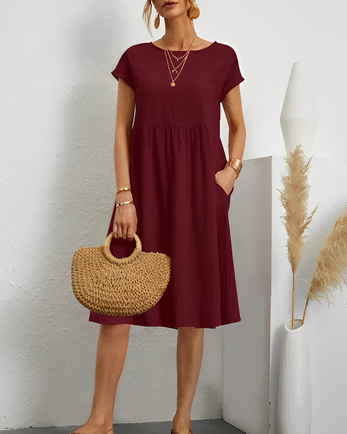 GR | Midi-Kleid mit Seitentaschen