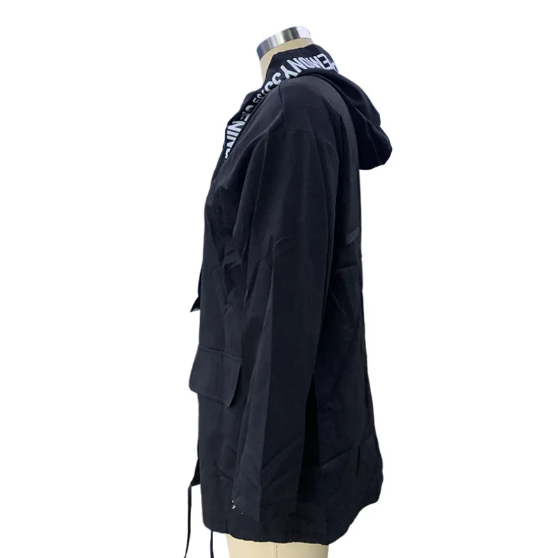 GR | Casual women's trench coat with graphic details and front pockets