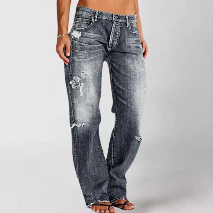 GR | Lockere Jeans mit Weitem Bein für Frauen