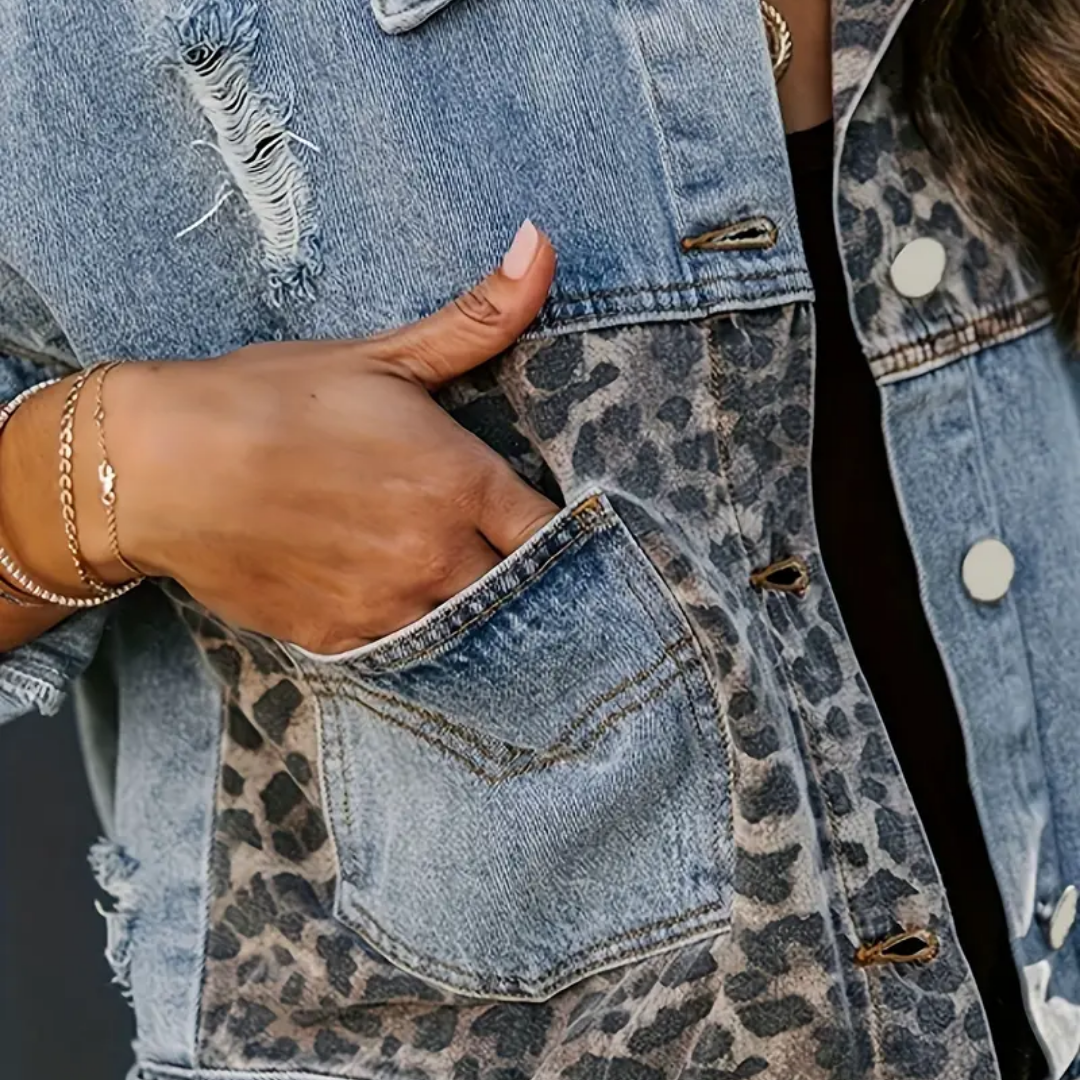 GR | Trendy jacket with leopard print