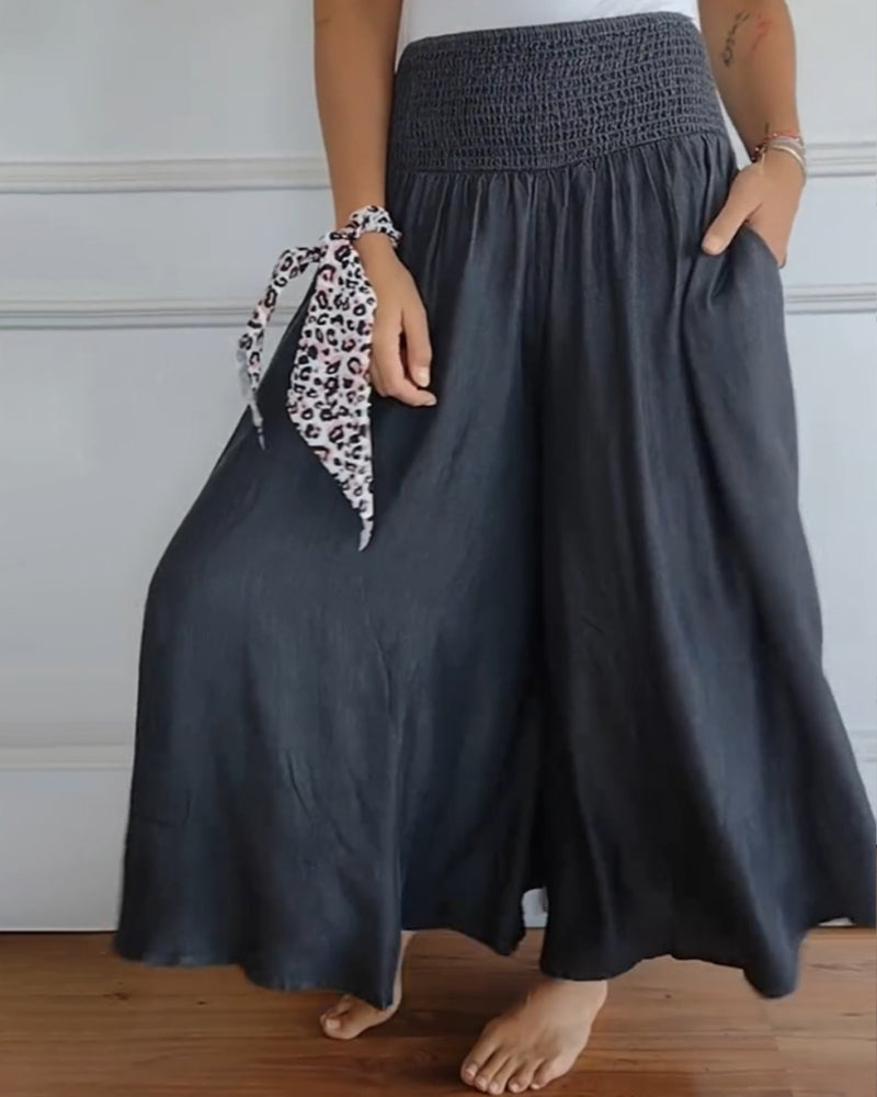 GR | Hose mit Elastischem Bund und Weiten Beinen