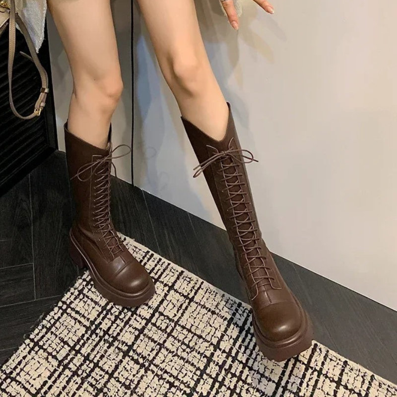 GR | High Boots Women's Boots with Laces and Sturdy Heel
