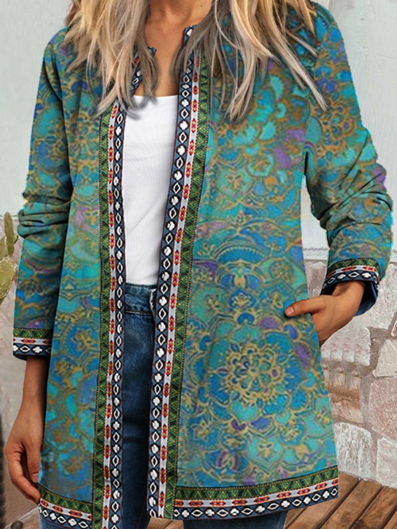 GR | Women's Ethnic Floral Coat Jacket 