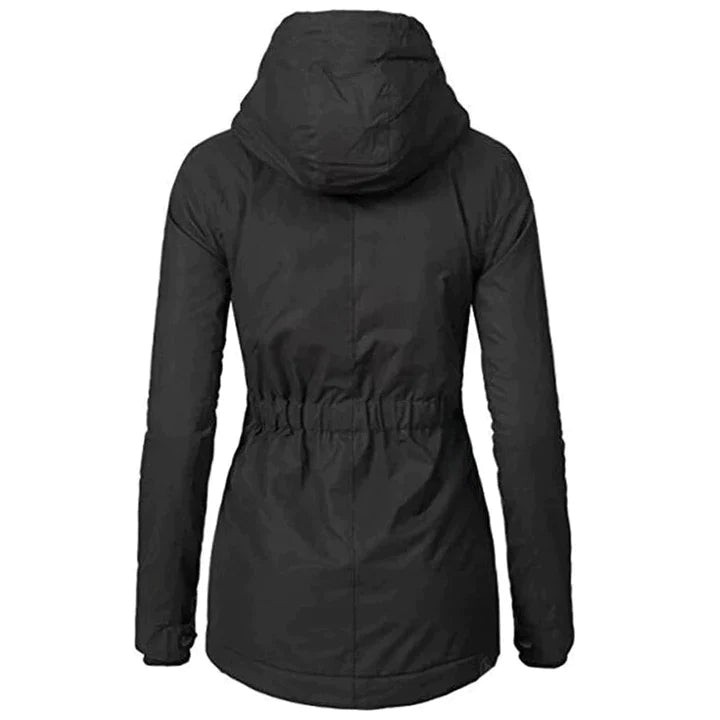 GR | Lined winter coat with hood, waterproof, women's