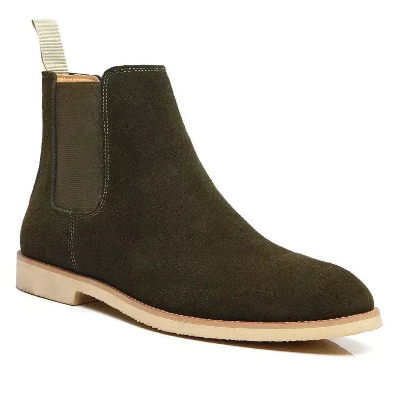 GR | Luxury Calf Suede Chelsea Boots with Leather Insole