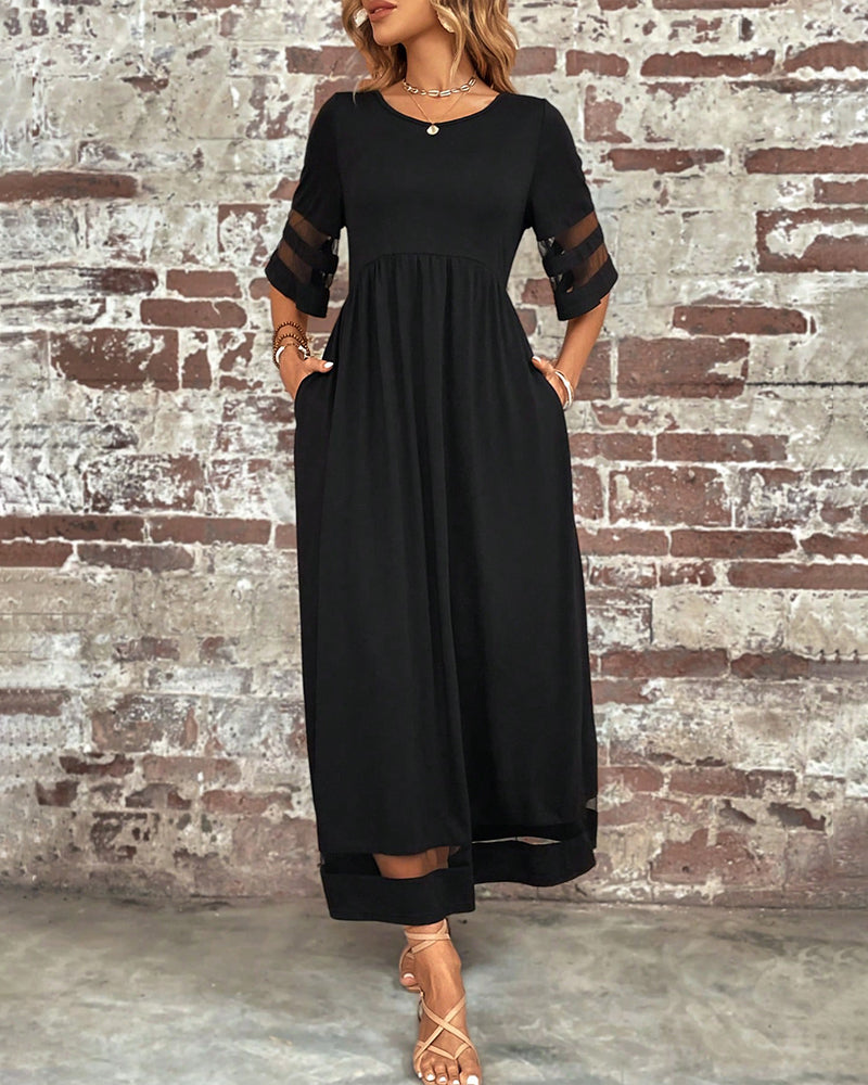 GR | Elegant dress with a round neckline
