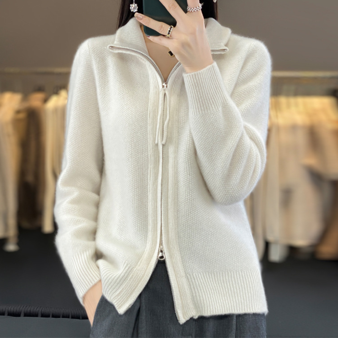 GR | Elegant and comfortable zip-up cardigan