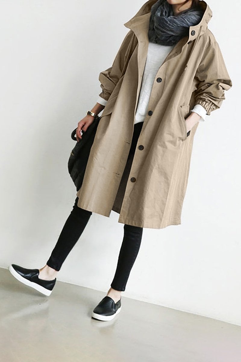 GR | Women's hooded trench coat