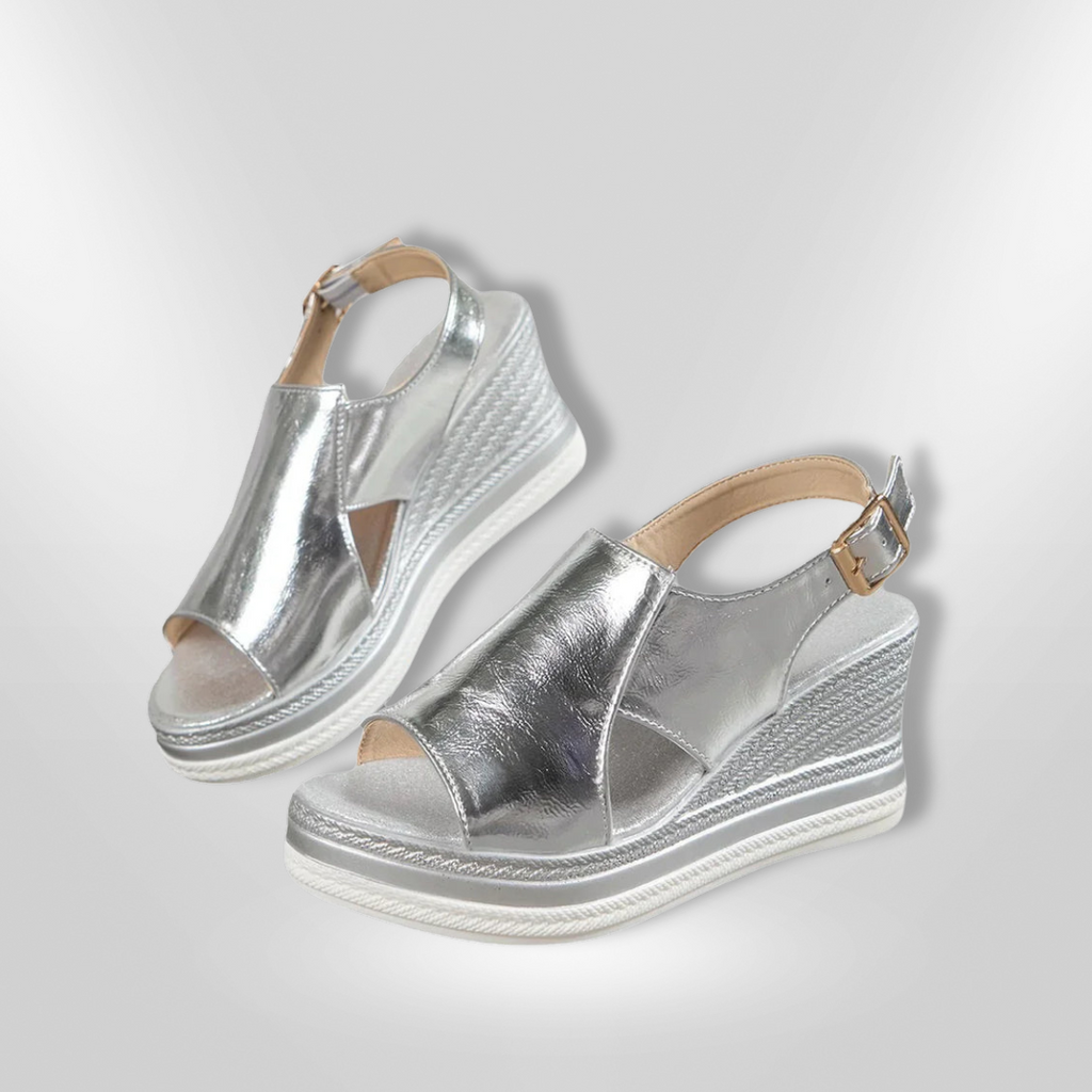 GR | Stylish chain wedge sandals
