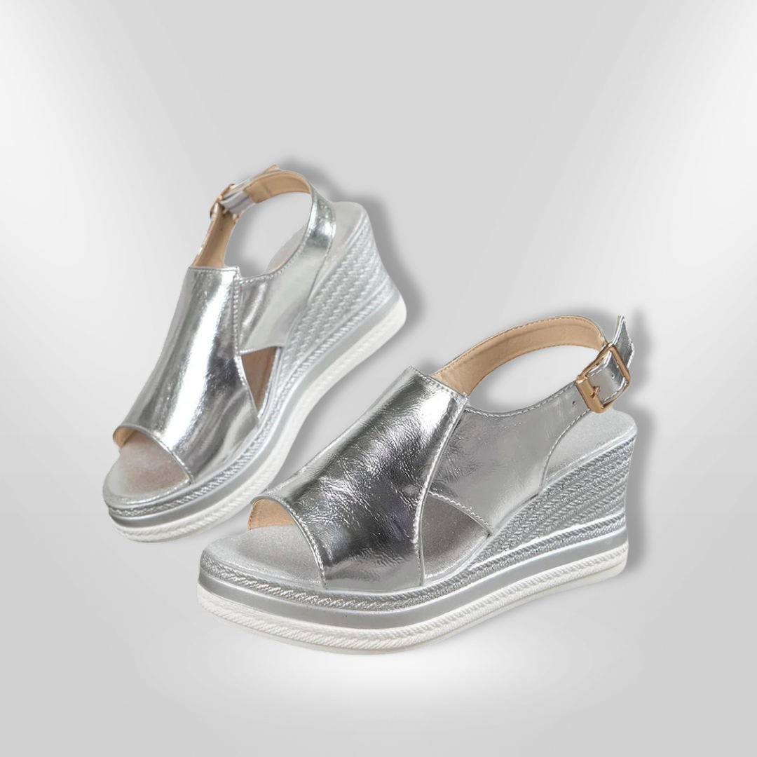 GR | Stylish chain wedge sandals