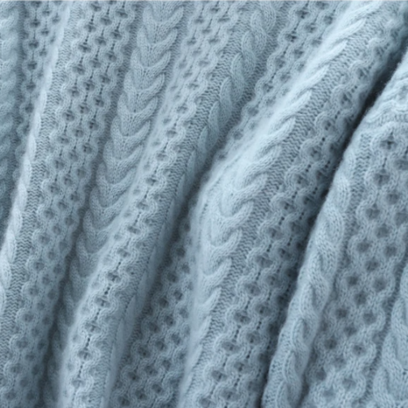 GR | Luxuriöser Kaschmir-Rollkragenpullover mit Karomuster