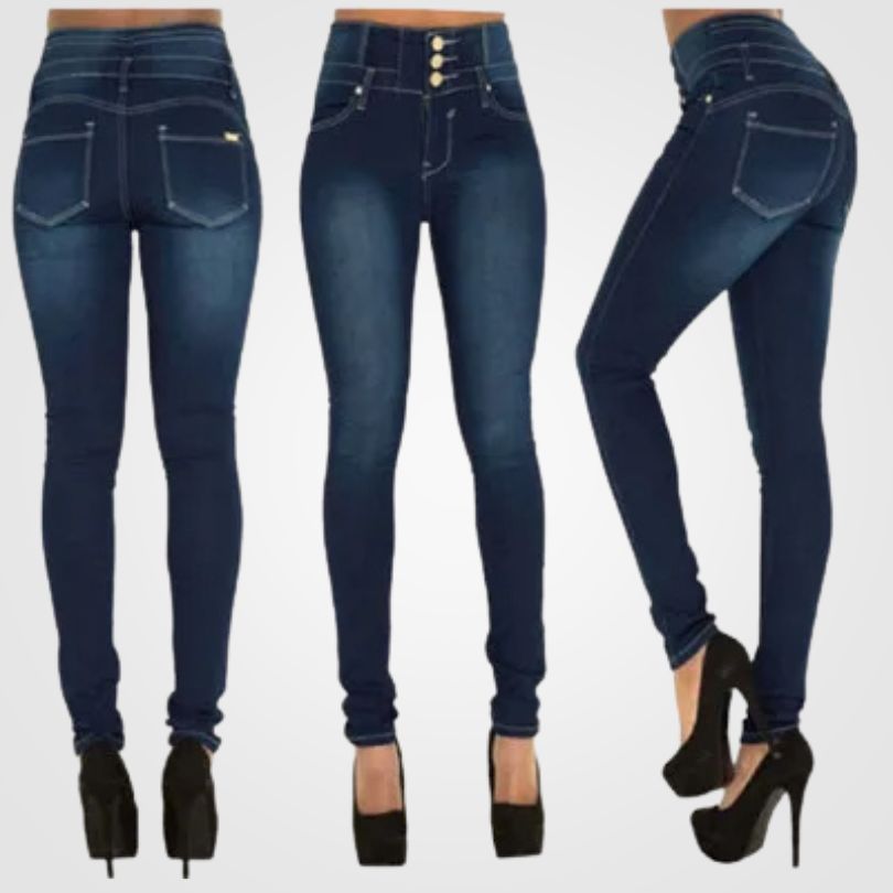 Comfortable high-waisted jeans