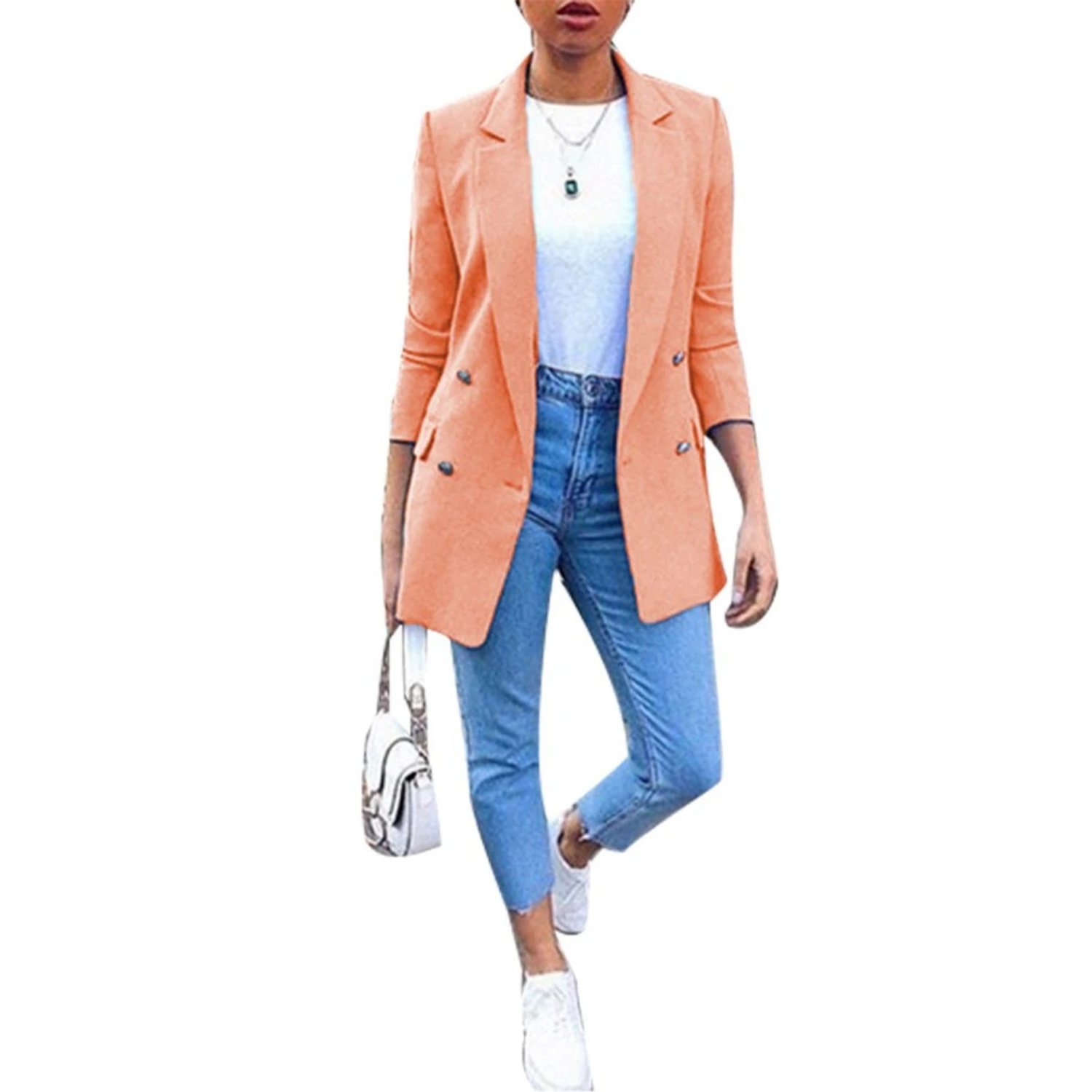 GR | Knee-length one-piece women's blazer