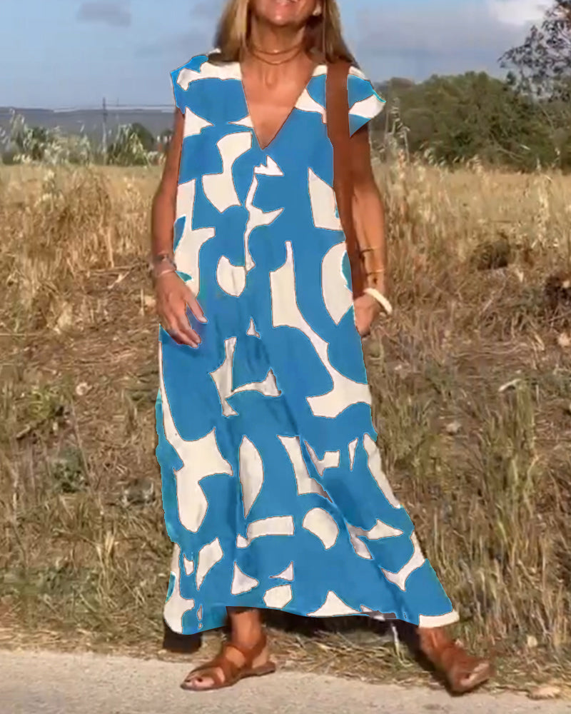 GR | Women's Printed Long Dress 