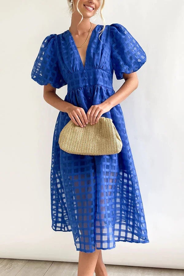 GR | Midikleid mit Puffärmeln
