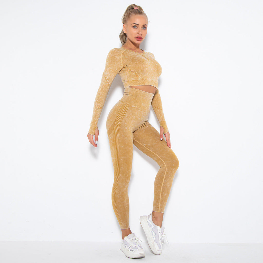 GR | Sportliches Set Mit Crop Top Und High Waist Leggings