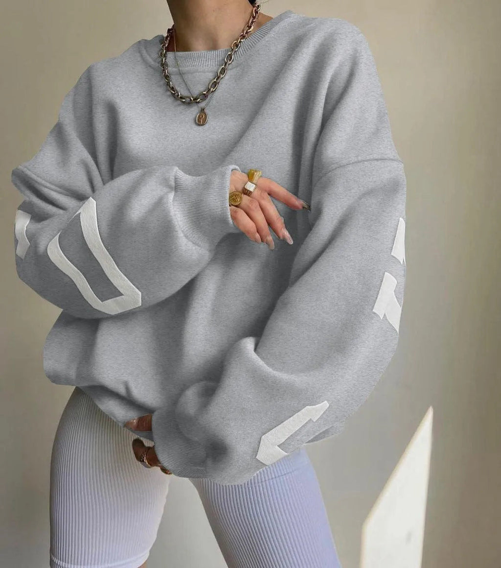 GR | Damenpullover mit lässigem Druck