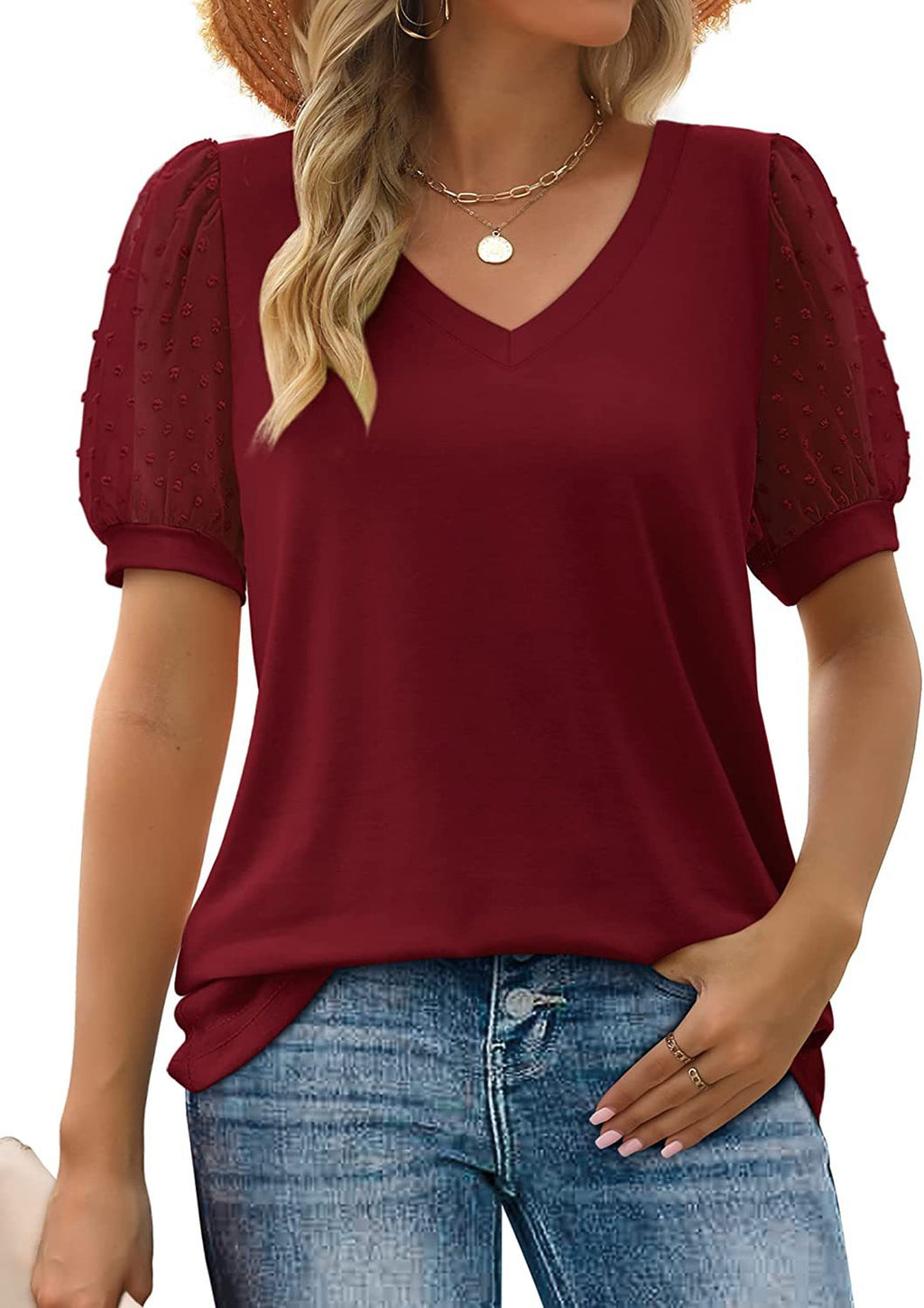 Women's V-neck top