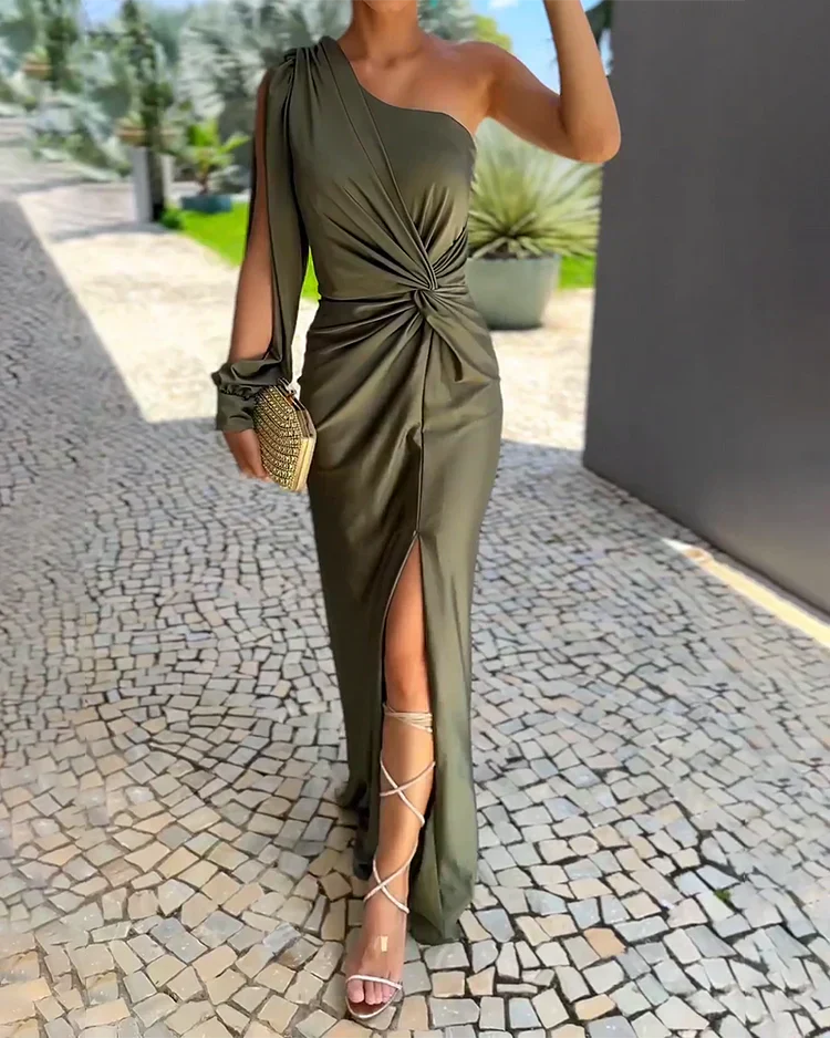 GR | Lange Abendkleid mit Weichen Falten