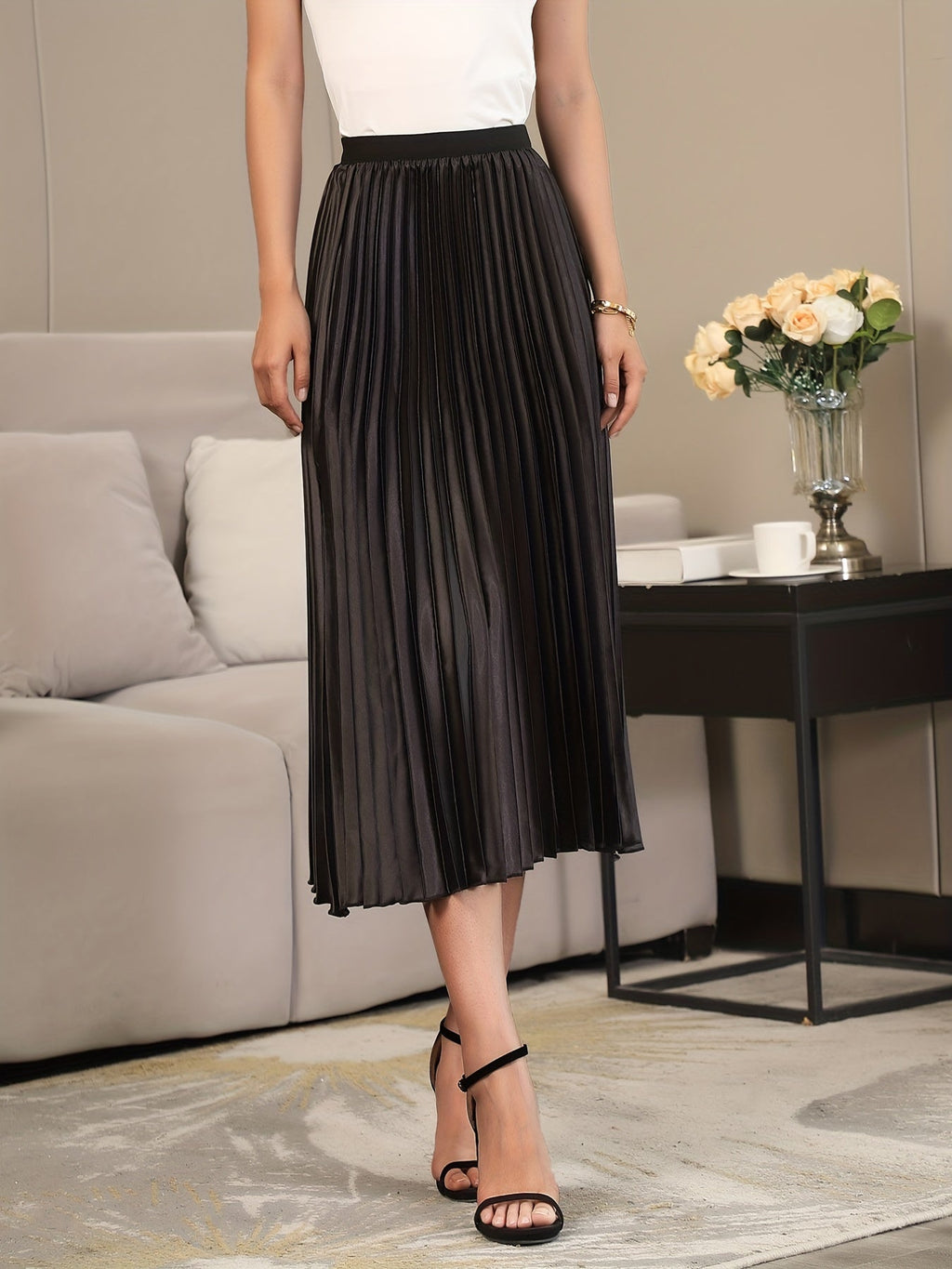 GR | Elegant A-line pleated skirt