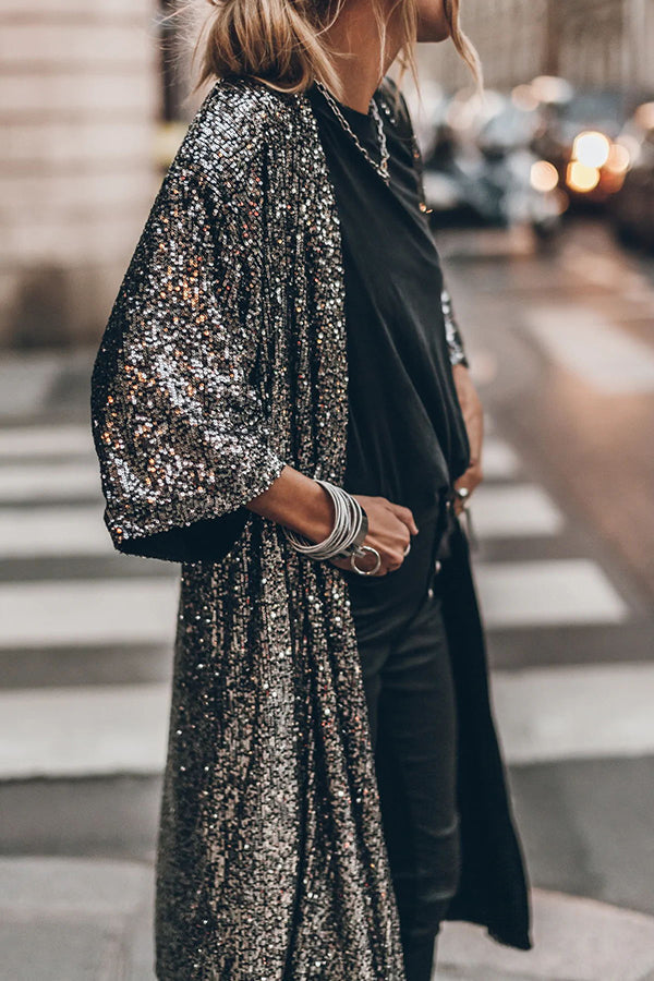 GR | Disco Glamour Sequin Bell Sleeve Kimono