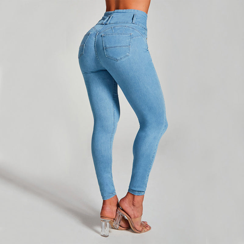 GR  hohe Taille Enge Stretch-Form und Hüft lifting Jeans