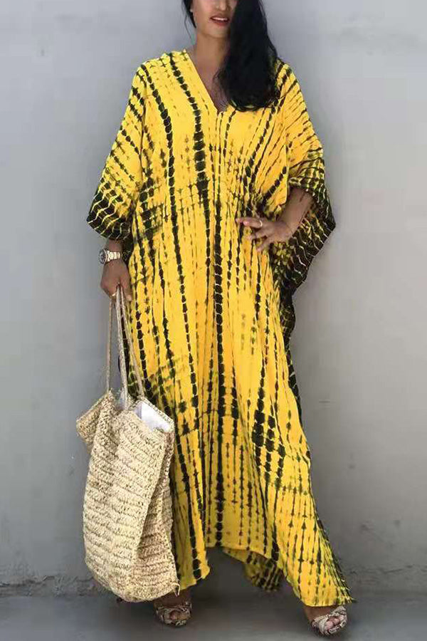 GR Freely – Lockeres Überwurfkleid im Batik-Boho-Stil
