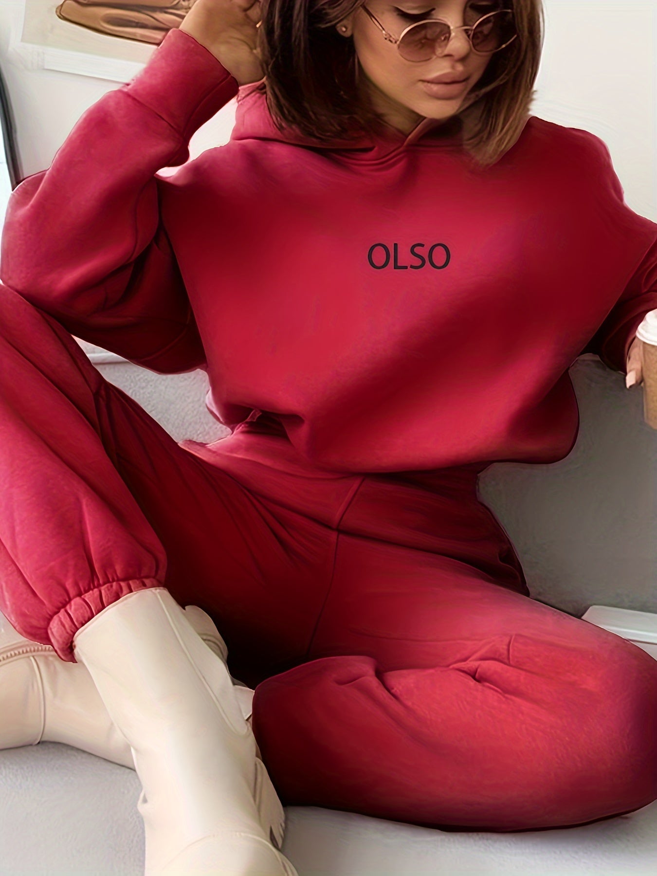 GR | Damen Freizeit Kapuzenpullover und Jogginghosen