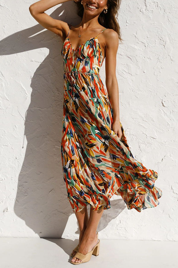 Colorful midi dress