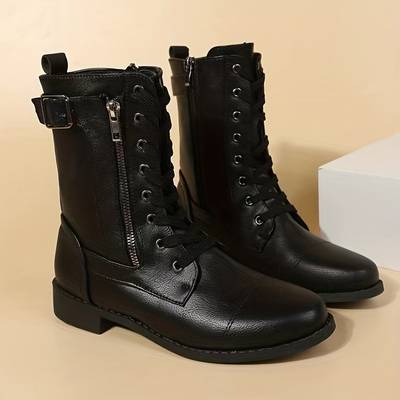 GR - Ankle boot with zipper and lace