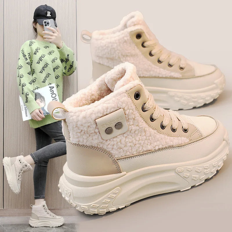 GR | Waterproof Plush Ankle Boots