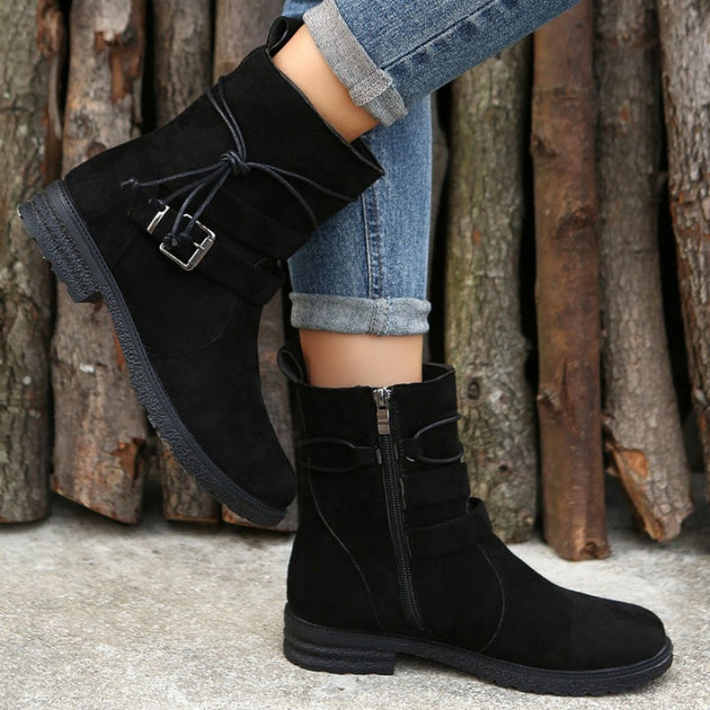 GR | Casual women's boots with buckle