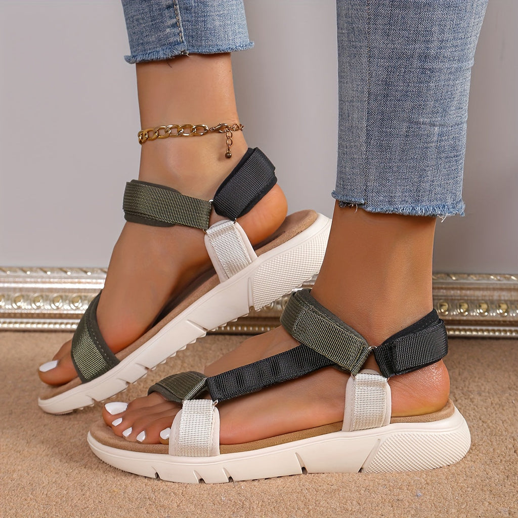 GR | Women's Sandals: Color Block, Non-Slip, Elegant, Lightweight, Outdoor, Summer