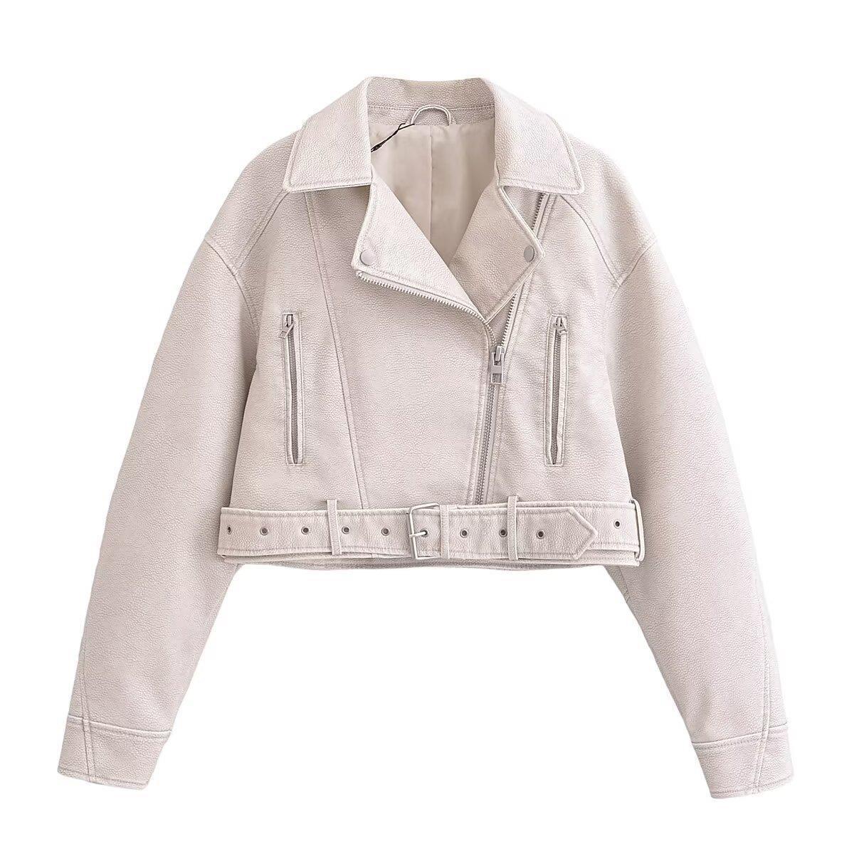 GR | Washable, Gradient Leather Jacket for Women*