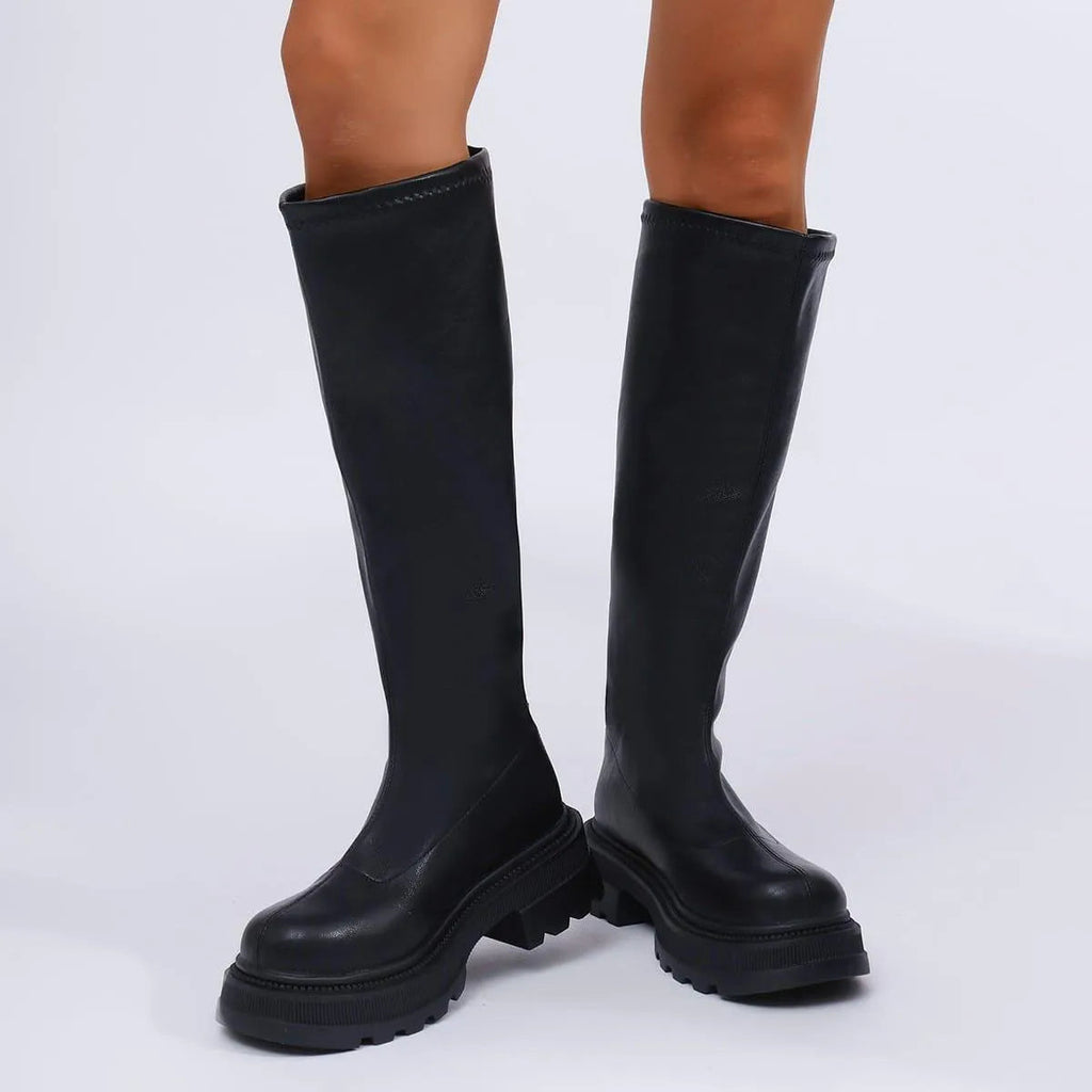 GR | Long ladies lace-up boots casual