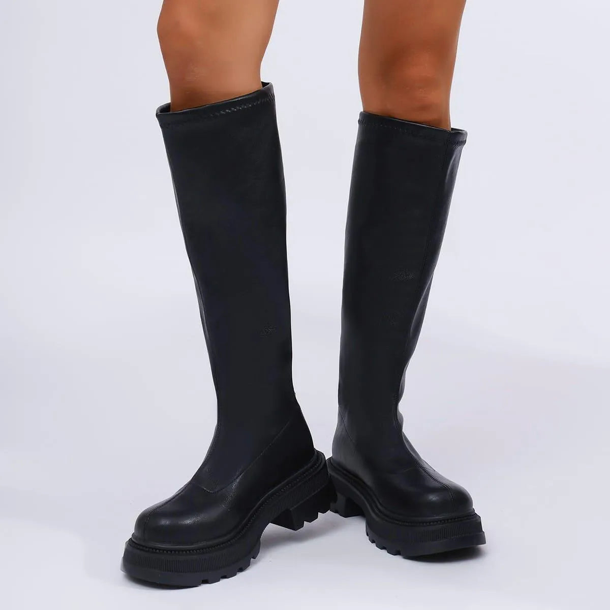 GR | Long ladies lace-up boots casual