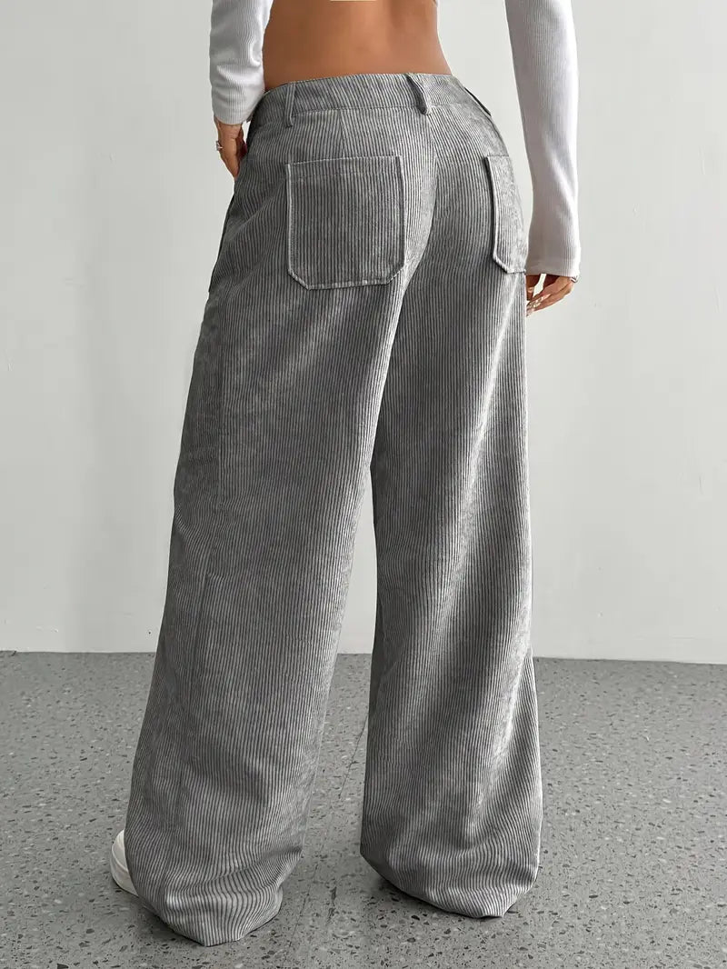 GR | Cordhose Mit Weitem Bein Für Frauen