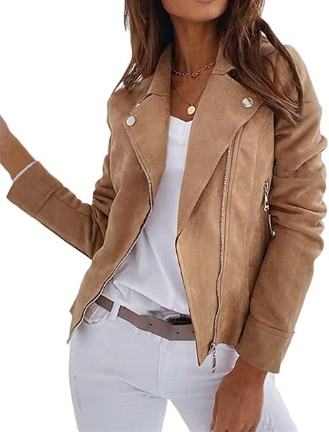 GR Suede Jacket | Elegant suede-look jacket for women