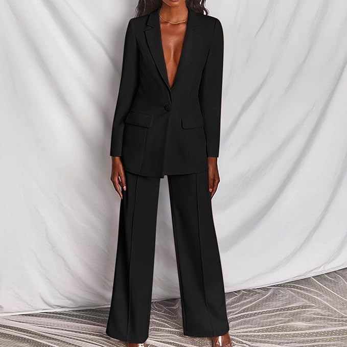 GR - Elegant ensemble consisting of a sophisticated blazer and elegant trousers