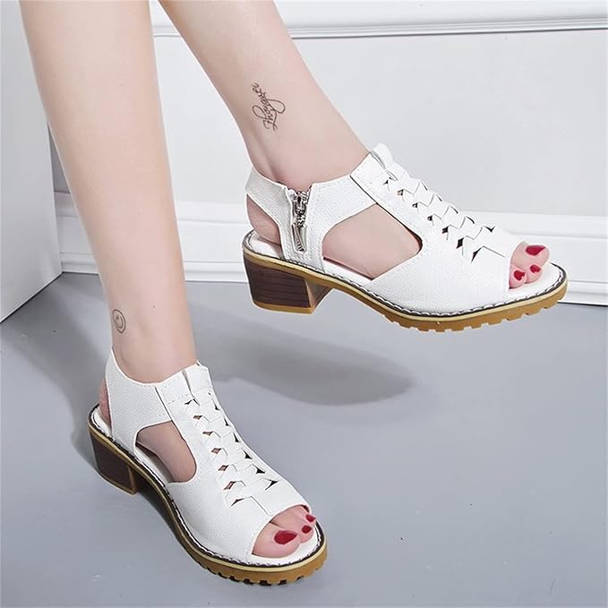 GR - Orthopedic sandals with heels | Comfortable women's sandals with lace design